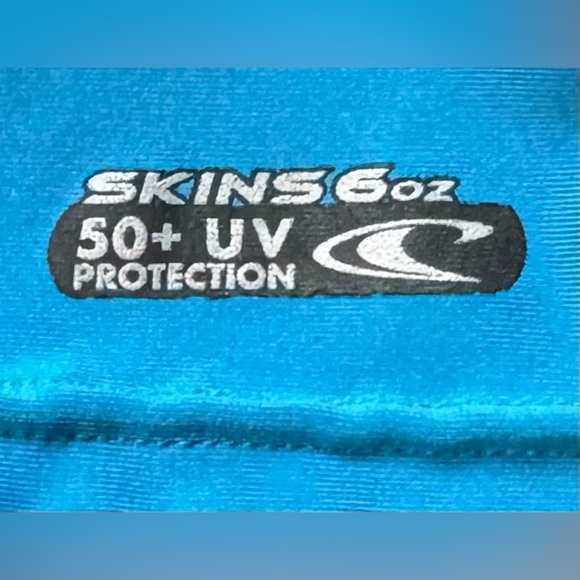 O'Neill S/S Blue Skins 6 oz 50+ UV Sun Protection Beach Rashguard Shirt 2XL - Picture 4 of 4